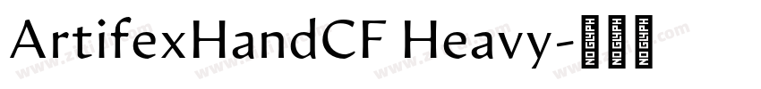 ArtifexHandCF Heavy字体转换